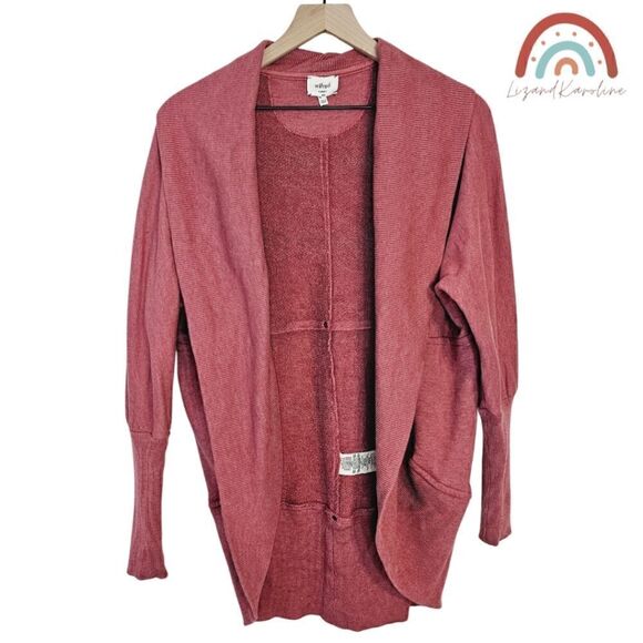 Wilfred Aritzia Diderot Oversized Open Front Ribbed Trim Longline Cardigan - Picture 2 of 10